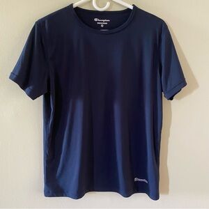 VIN Navy Blue Champion Men's Activewear Short Sleeve Top Size L Large Polyester